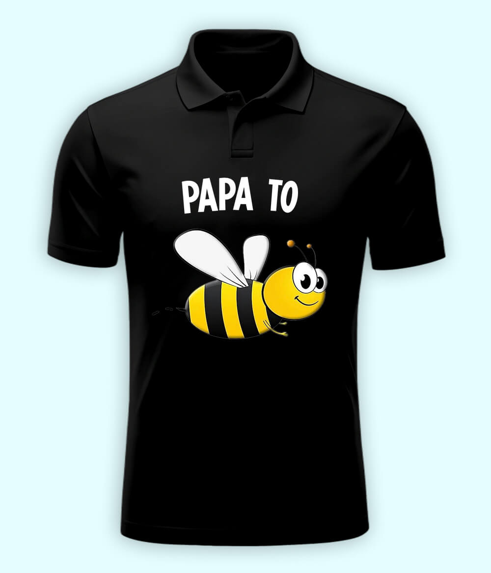 Black Papa to be Polo T-Shirt