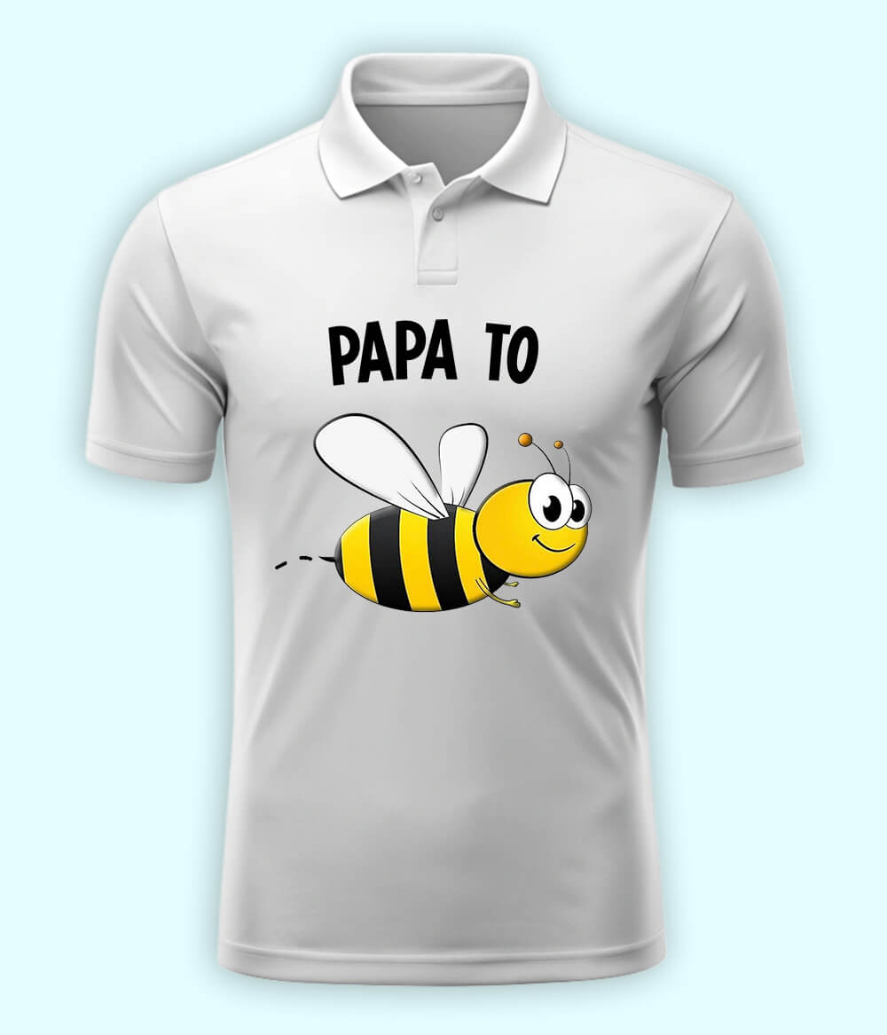 White Papa to be Polo T-Shirt