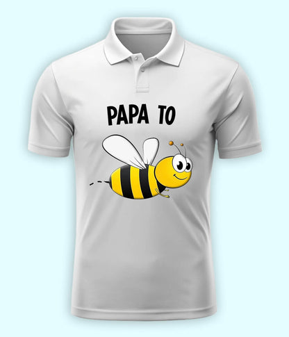 White Papa to be Polo T-Shirt