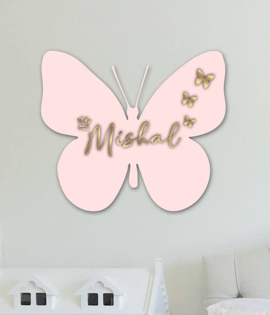 Personalized Butterfly Name Hanging Sign for Girls Room Baby