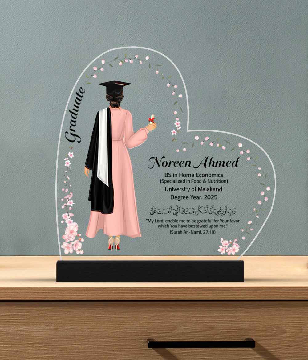 Personalized Graduation Plaque with Base (Customizable)