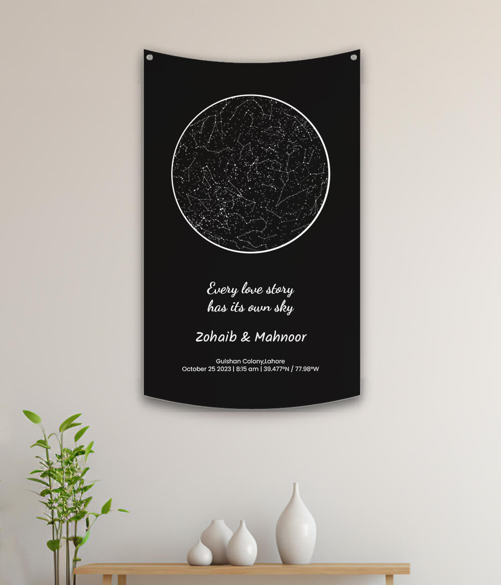 Personalized Night Sky Wall Tapestry