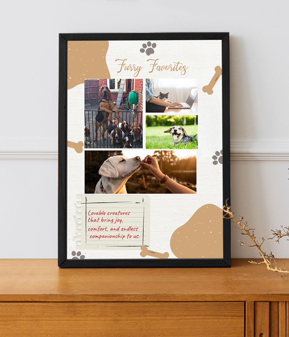 Pets Writing Frame Pets Love Frame Customizable | Pet Frame