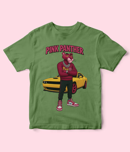 Pink Panther Green Shirt for Kids