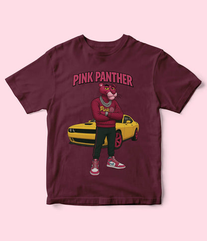Pink Panther Maroon Shirt for Kids