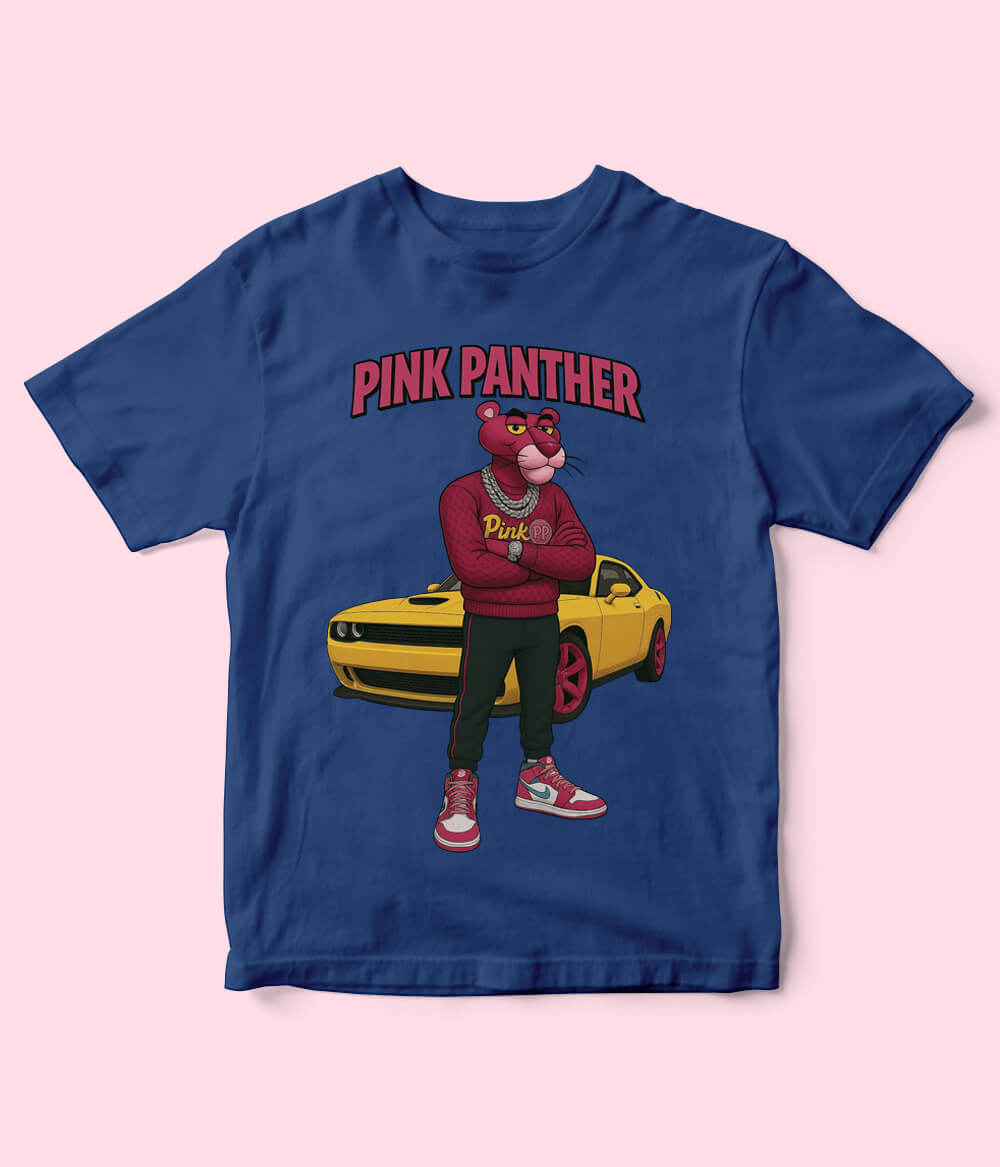 Pink Panther Royal Blue Shirt for Kids
