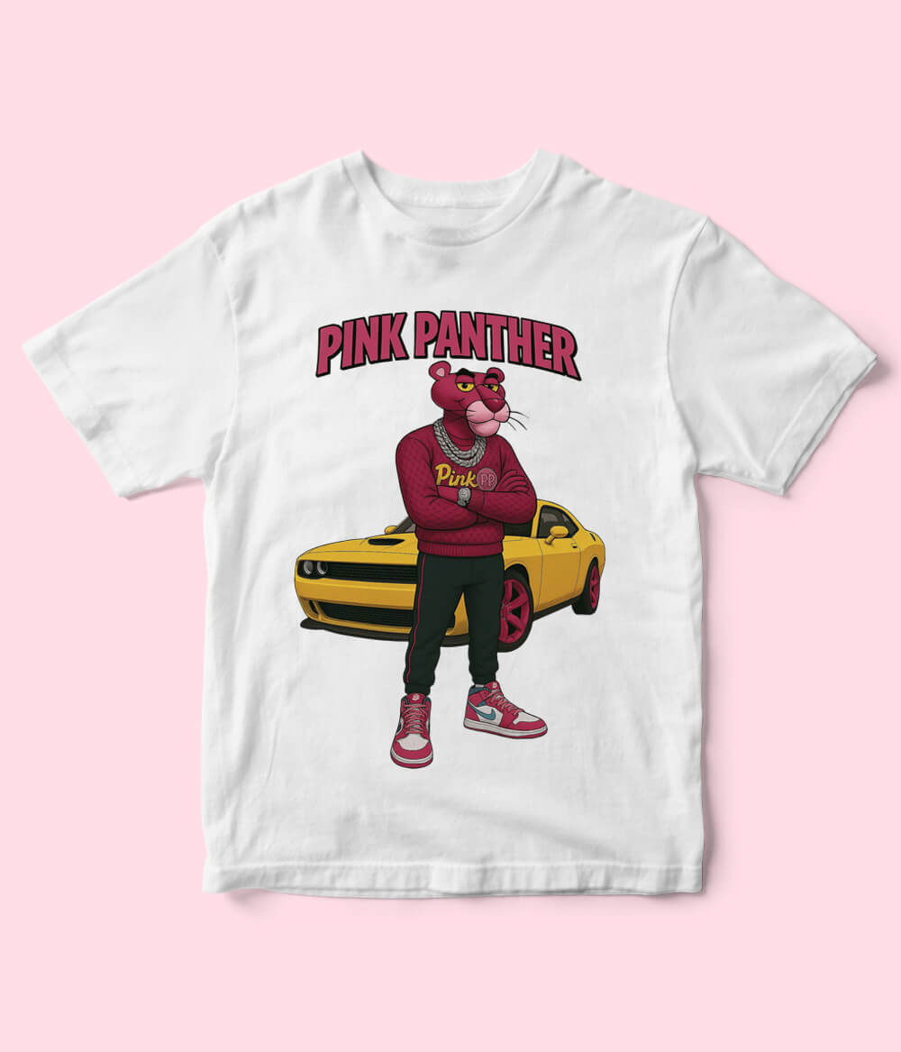 Pink Panther White Shirt for Kids