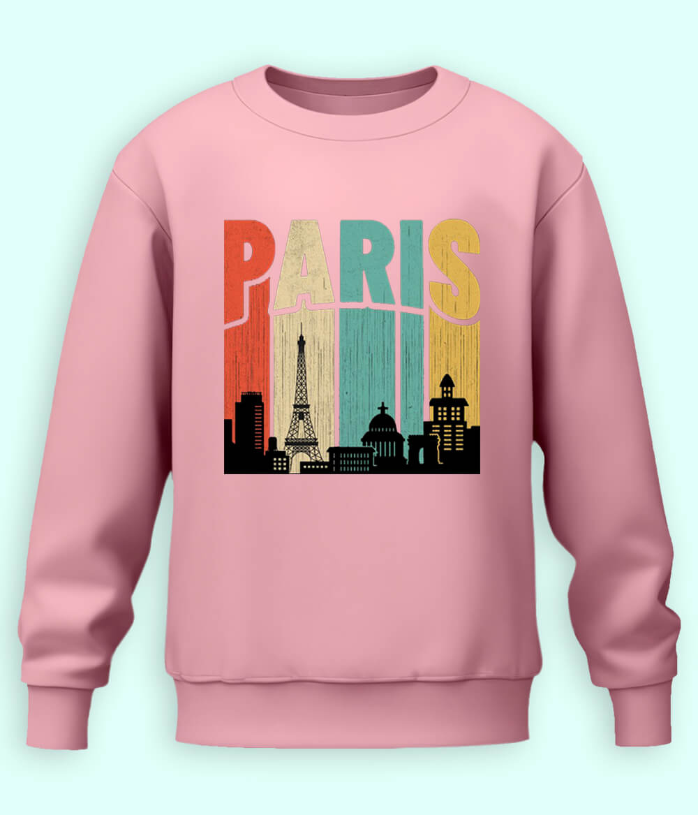 Sweatshirt Paris France With The Eiffel Tower (Unisex)