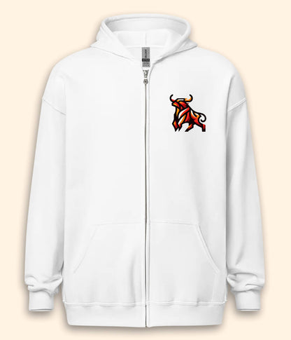 Powerful Bull Zipper Hoodie (Unisex)