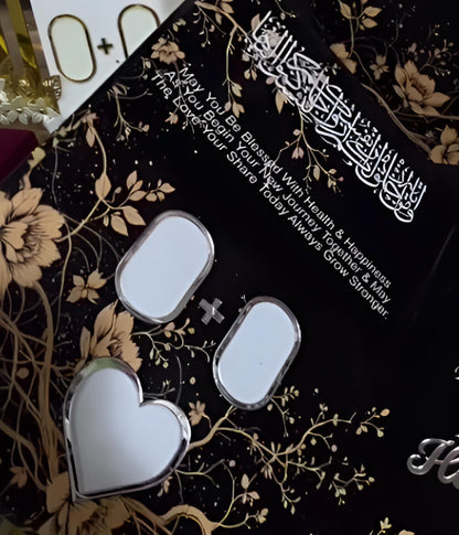 Premium Acrylic Nikah Plate and Pen for Marriage Ceremony Thumb board