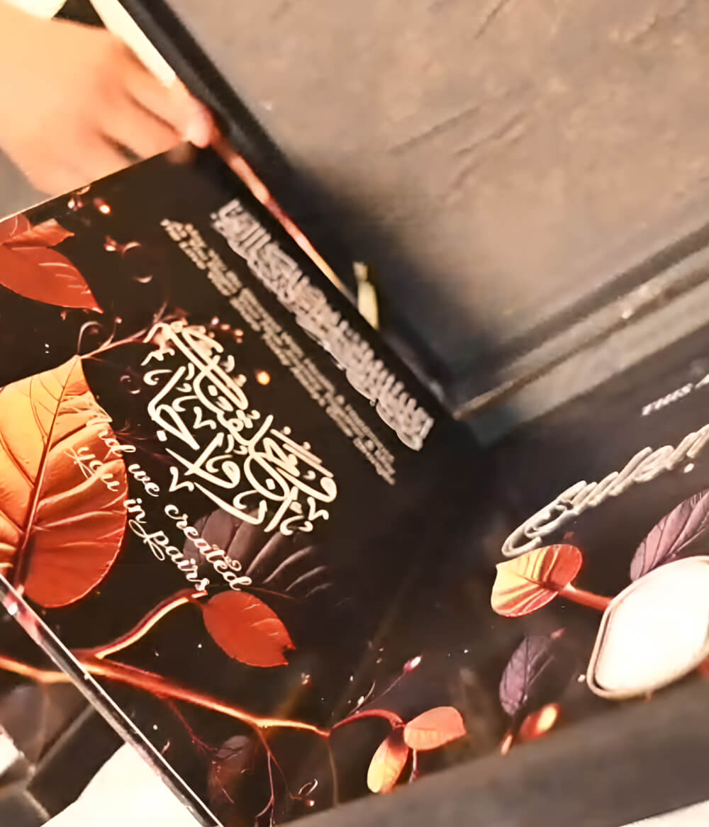 Premium Foldable Velvet Nikkah Booklet with Velvet Box