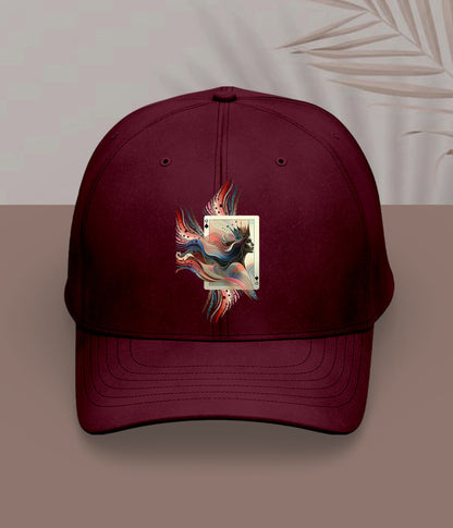 Maroon Queen Cap