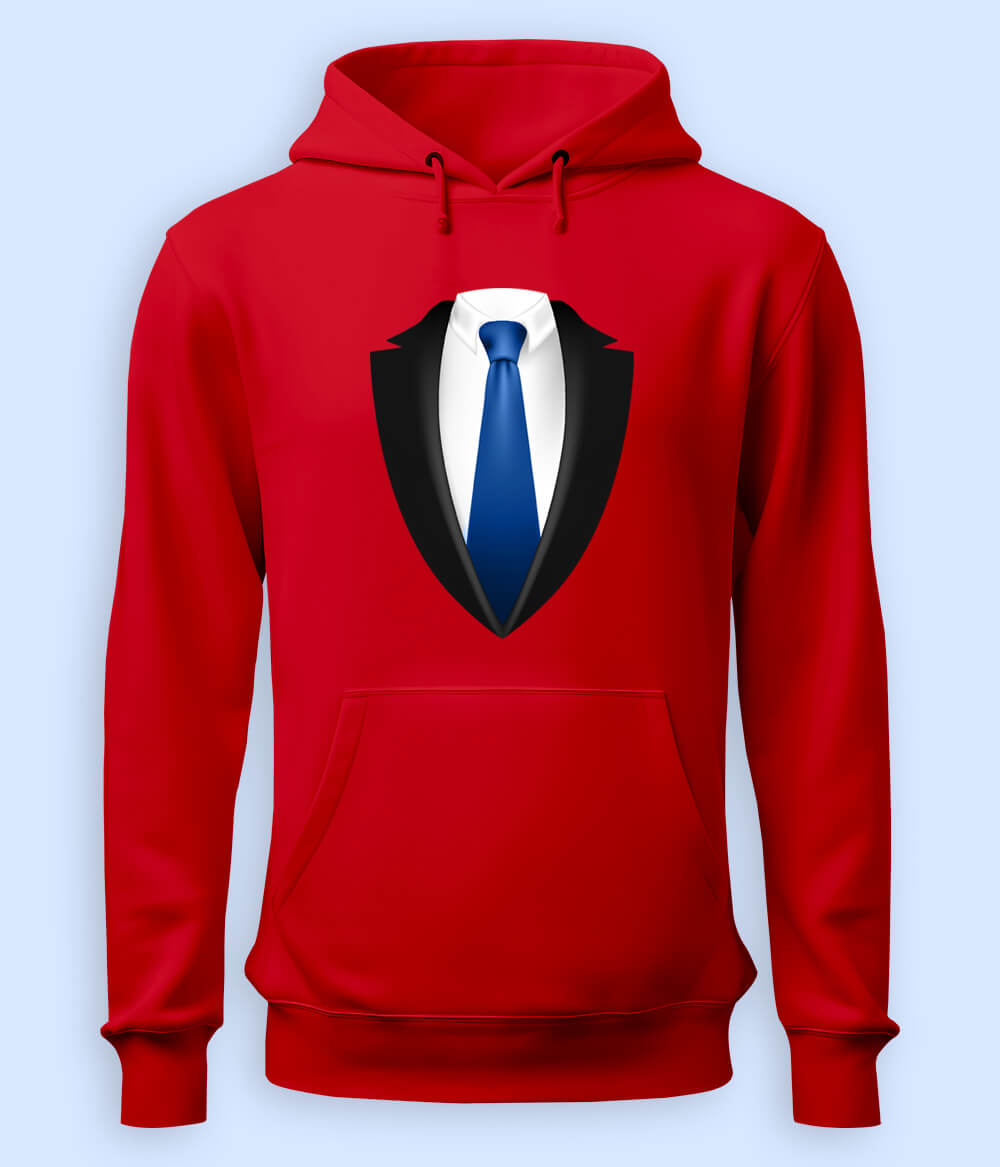 Formal Suit Graphic Hoodie