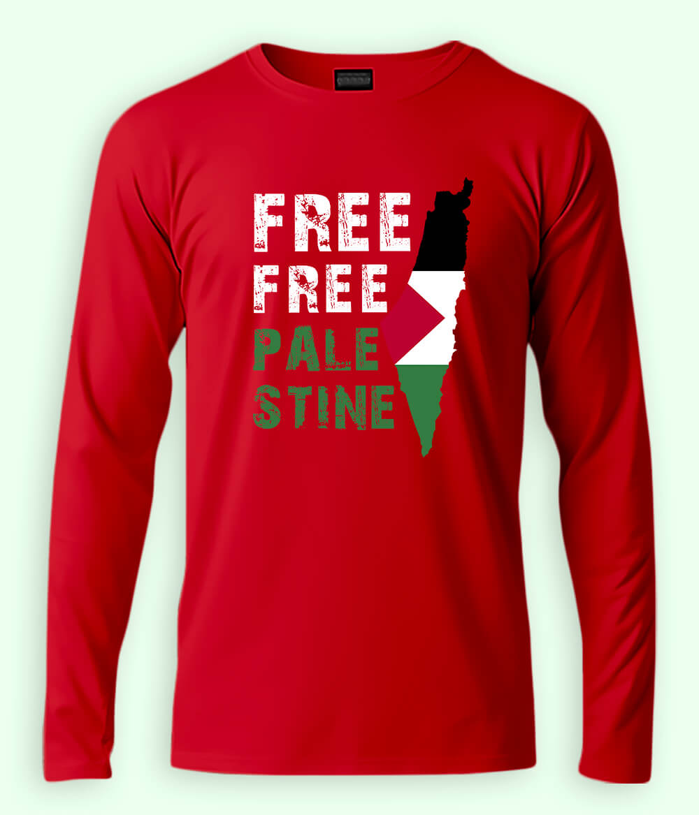 Free Free Palestine Full Sleeves Tee