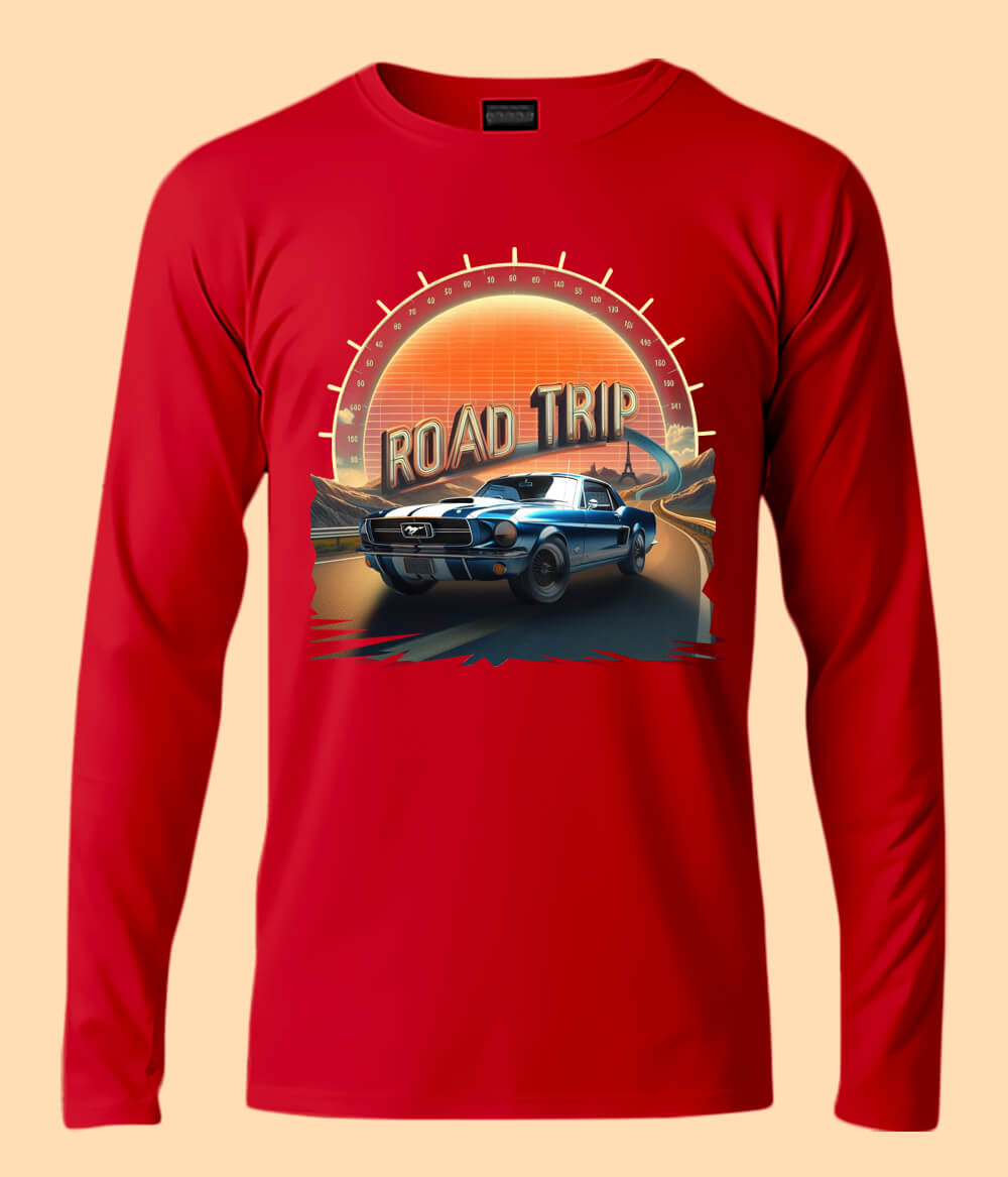 Road Trip Picnic Adventure Route Long Sleeve T-Shirt