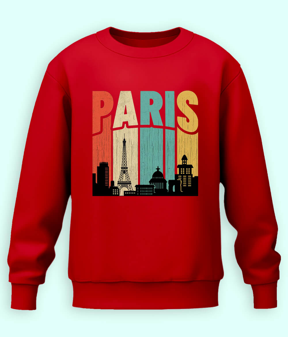 Sweatshirt Paris France With The Eiffel Tower (Unisex)
