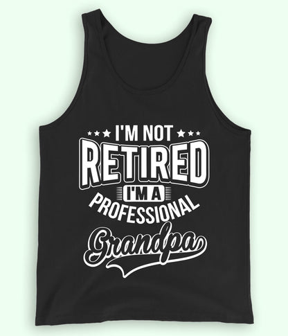 Black Retired Grandfather Tanktop