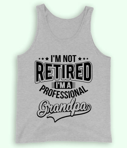 Heather Grey Retired Grandfather Tanktop
