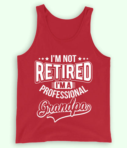 Red Retired Grandfather Tanktop
