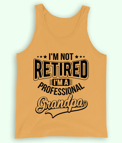 Yellow Retired Grandfather Tanktop