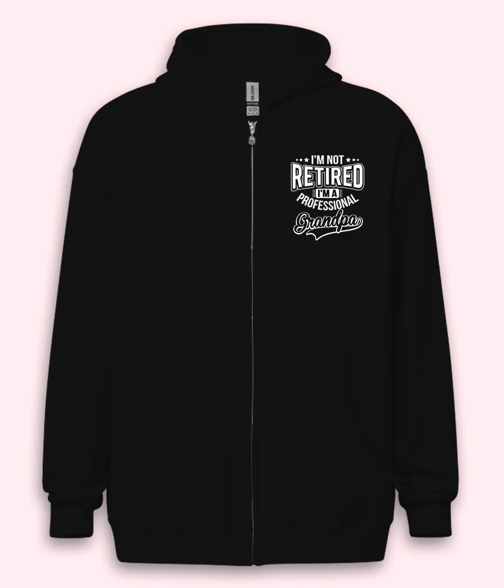 Retired Grandfather Zipper Hoodie