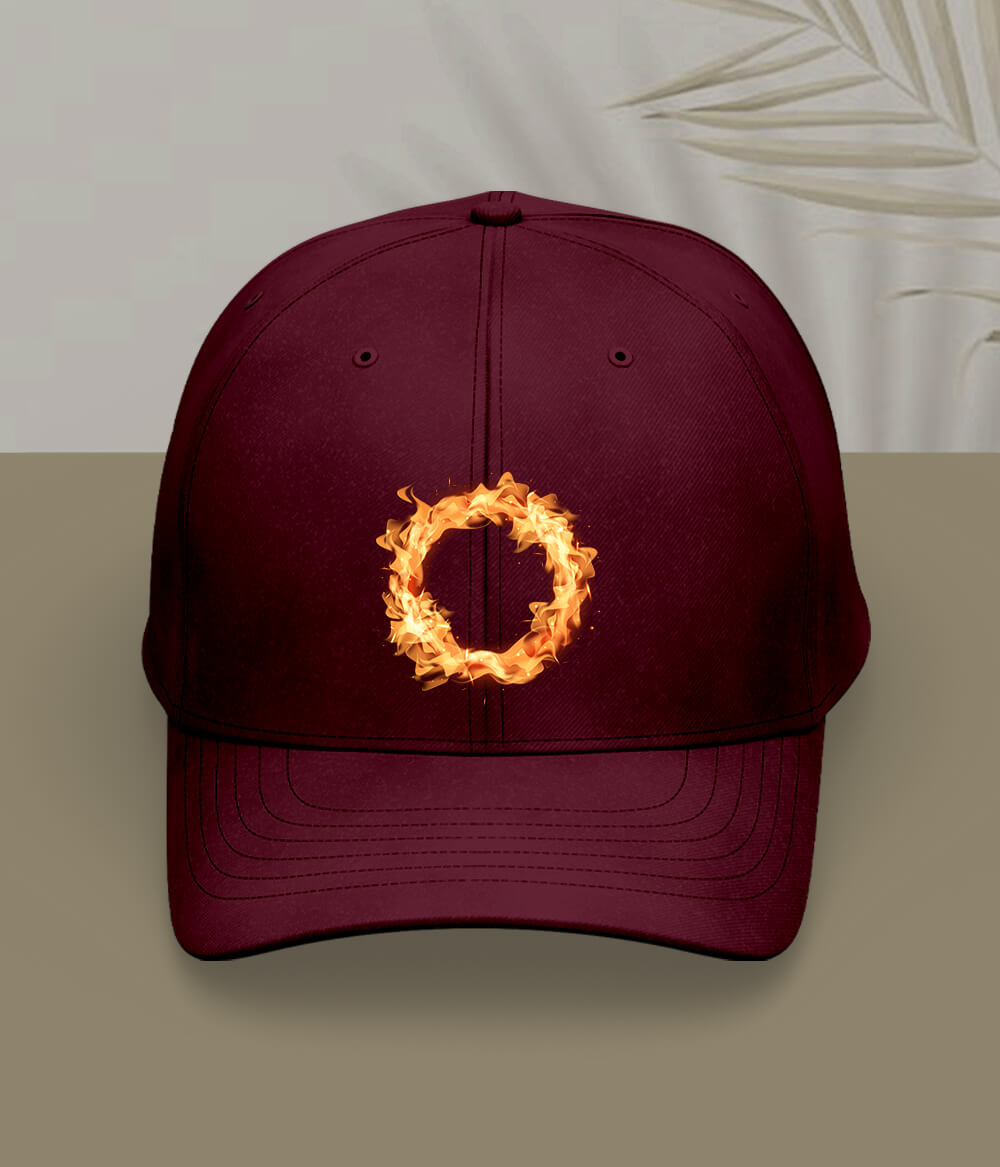Maroon Ring of Fire Cap