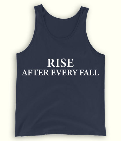 Navy Rise after every Fall Tanktop (Unisex)