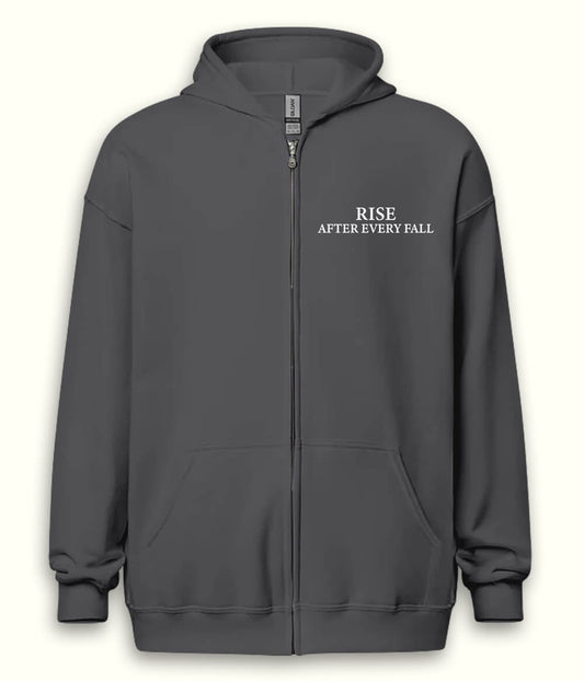 Rise after every Fall Zipper Hoodie (Unisex)