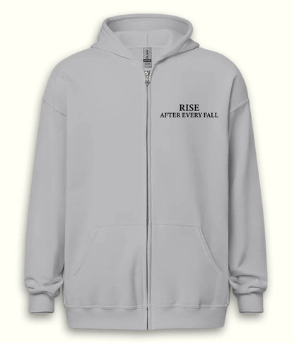 Rise after every Fall Zipper Hoodie (Unisex)