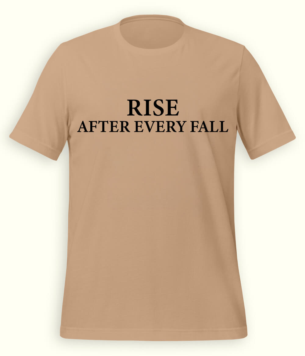 Beige Rise and Fall T-Shirt (Unisex)