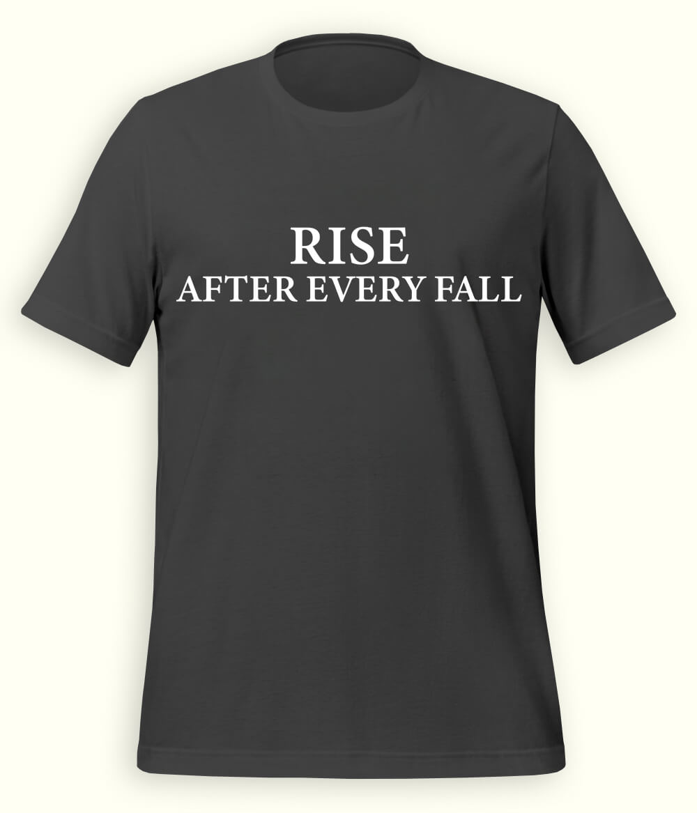 Charcoal Grey Rise and Fall T-Shirt (Unisex)
