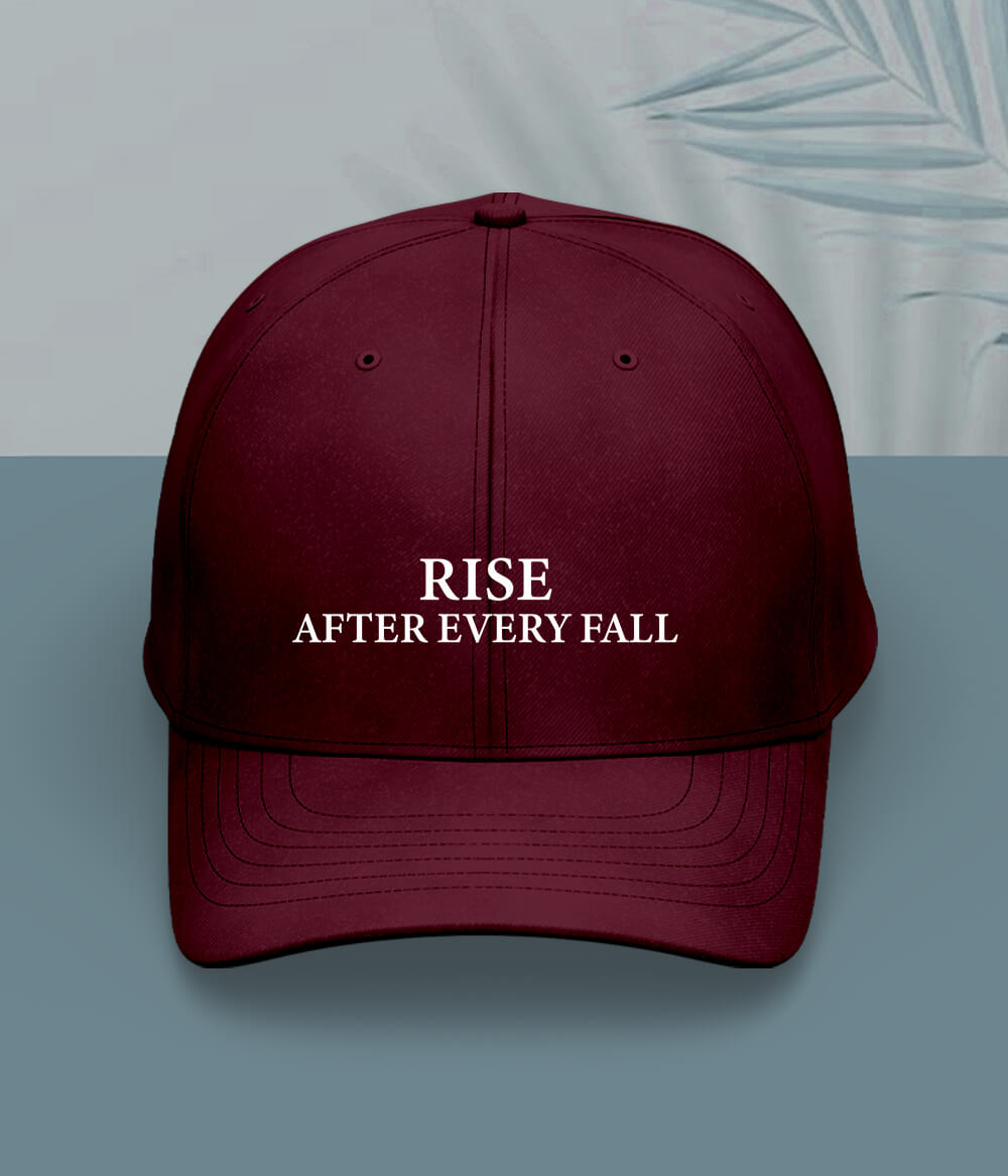 Maroon Rise and Fall Cap