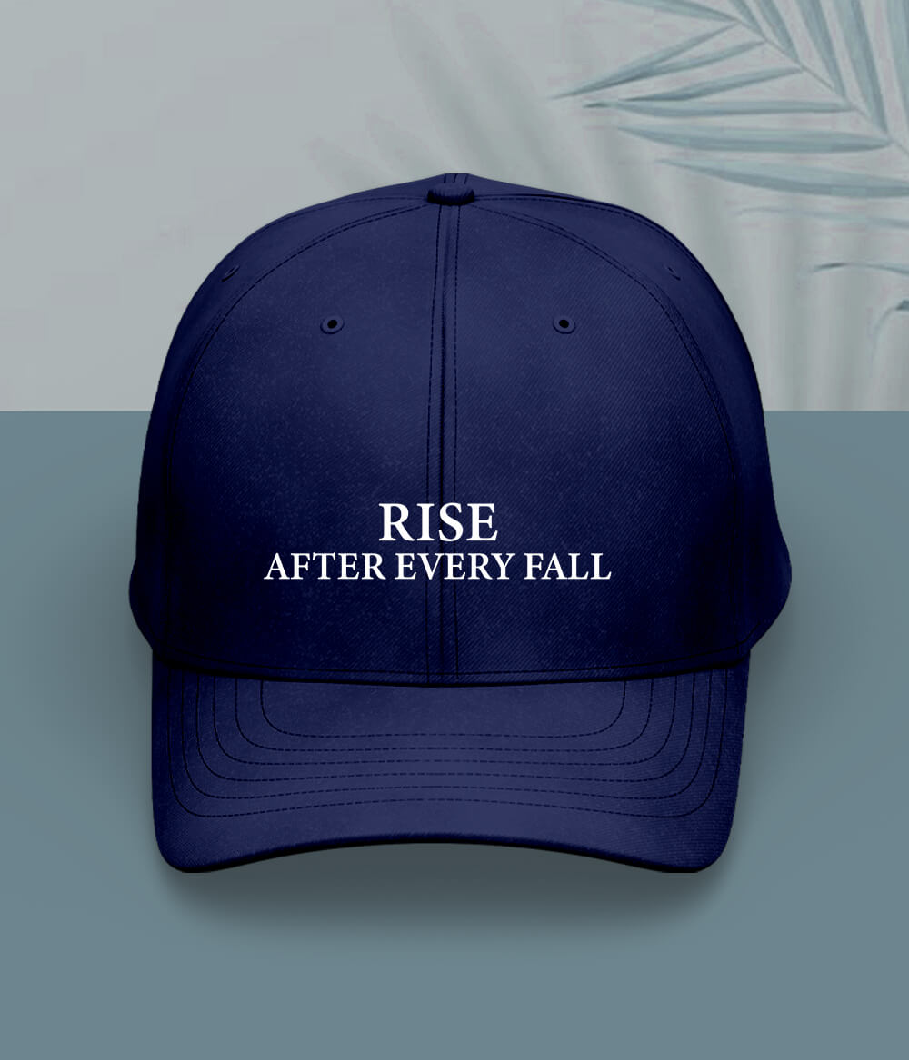 Navy Blue Rise and Fall Cap