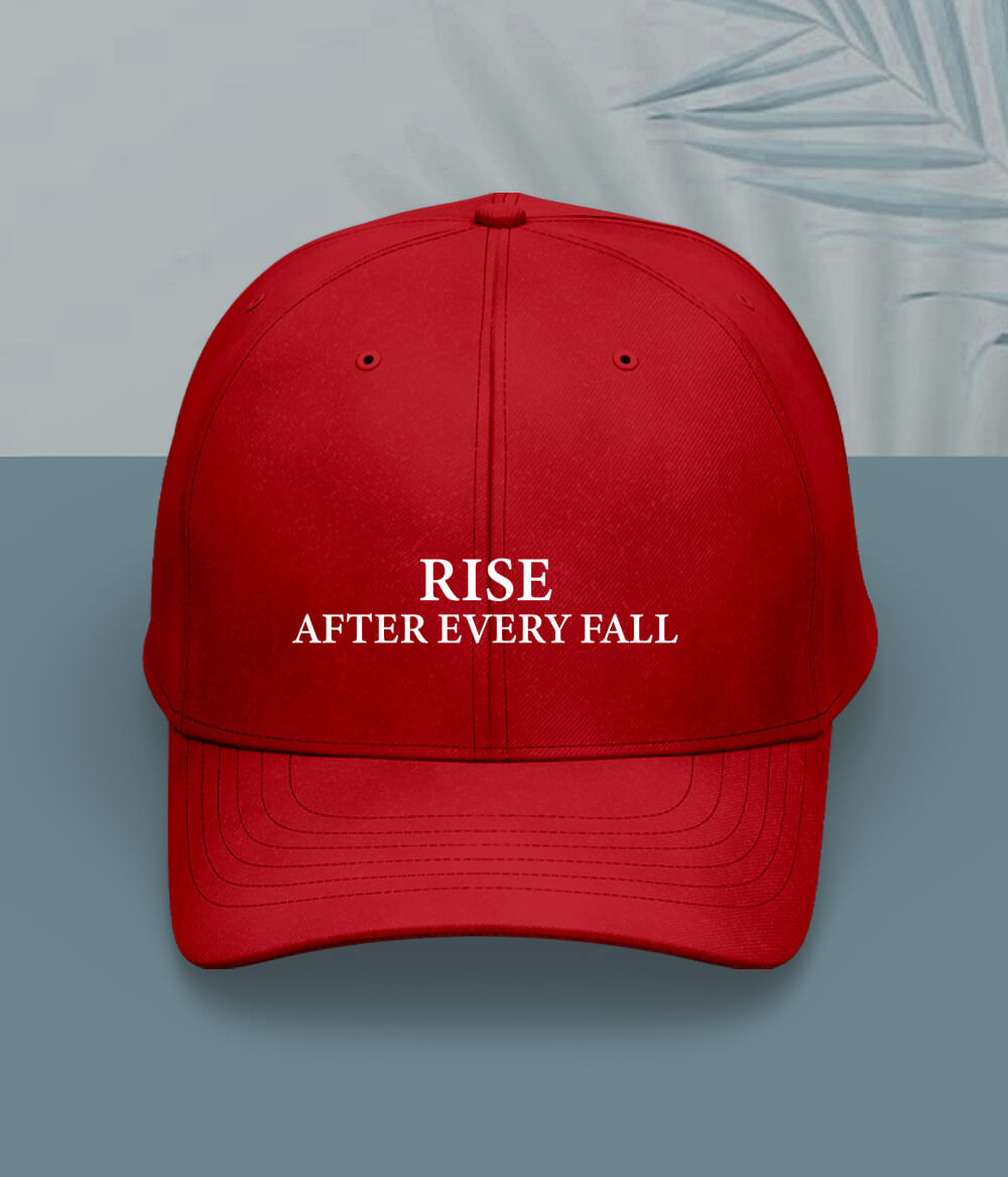 Red Rise and Fall Cap