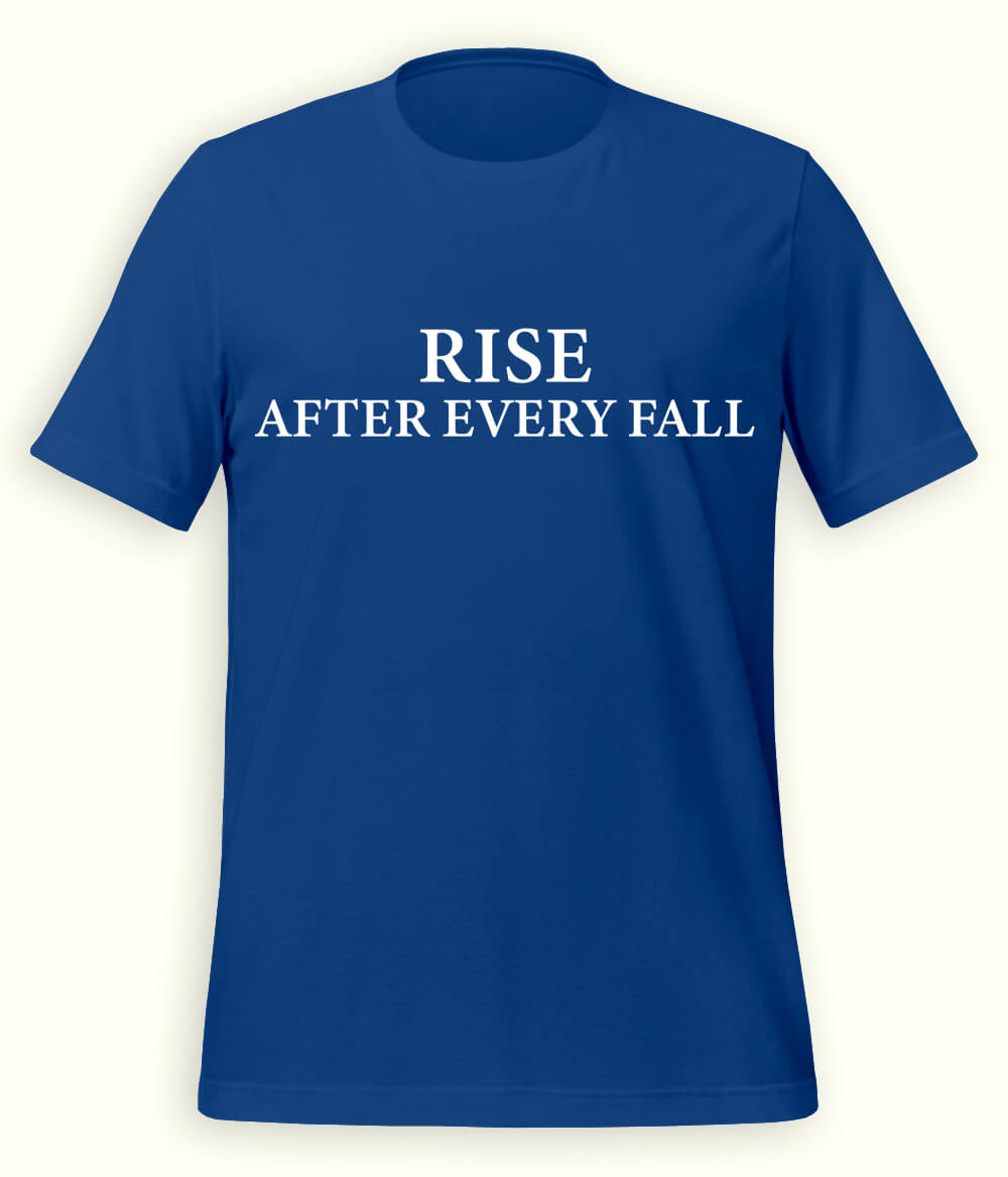 Royal Blue Rise and Fall T-Shirt (Unisex)