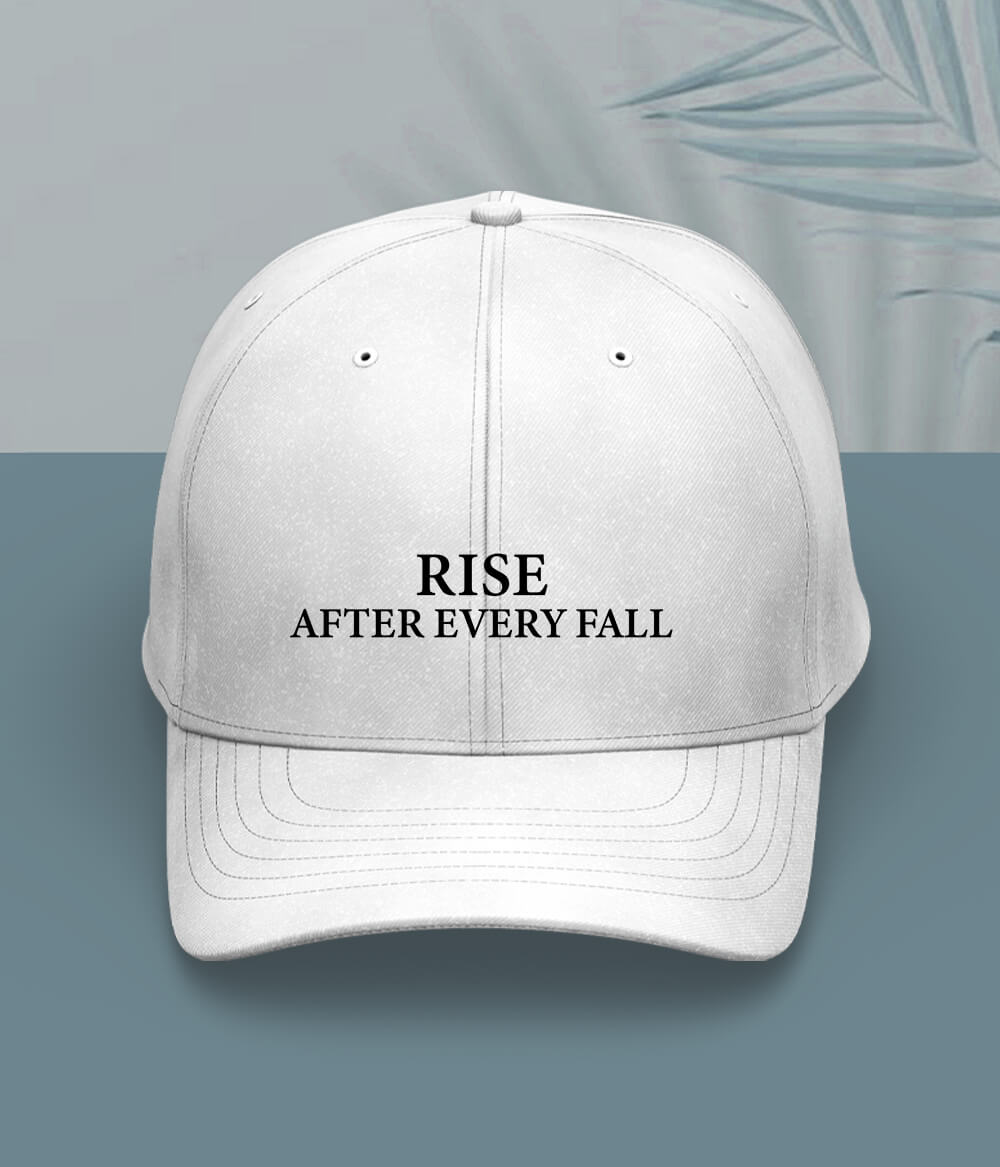White Rise and Fall Cap