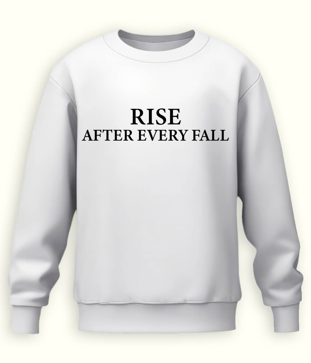 White Rise and Fall Sweatshirt (Unisex)