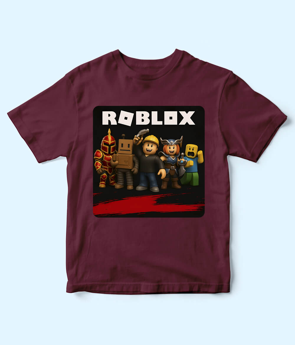 Roblox Maroon T-Shirt for Kids