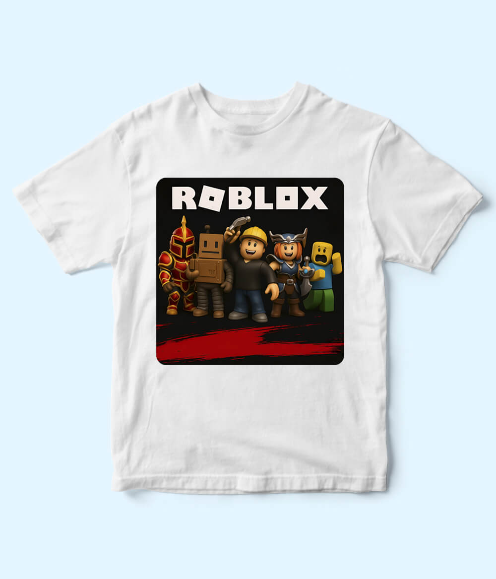 Roblox White T-Shirt for Kids