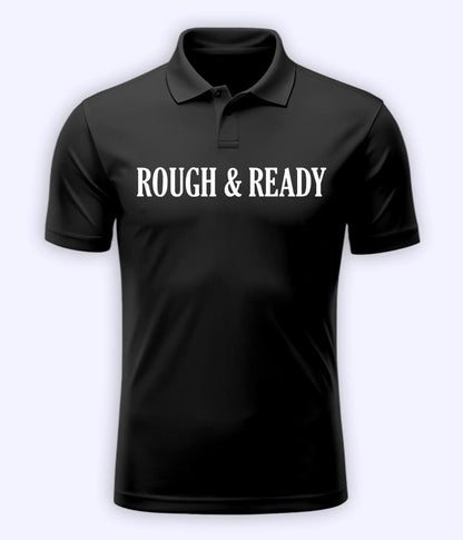 Charcoal Grey Rough and Ready Polo T-Shirt
