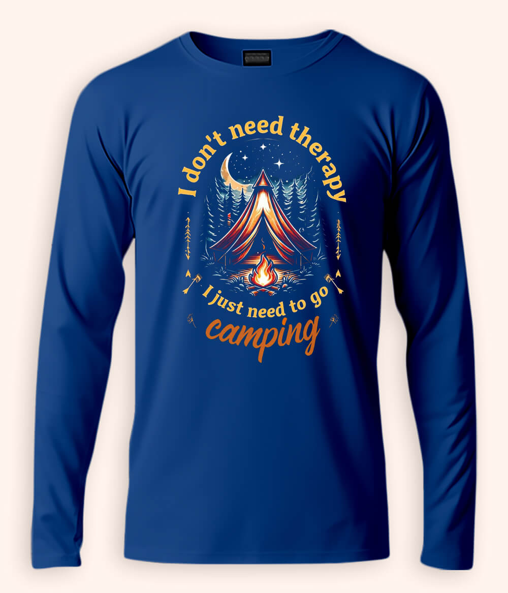 Camping Therapy Long Sleeve T-Shirt