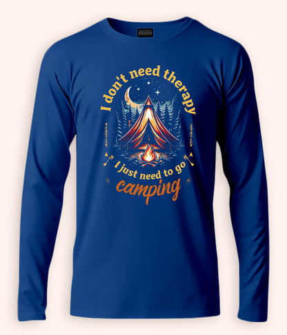 Camping Therapy Long Sleeve T-Shirt (Unisex)