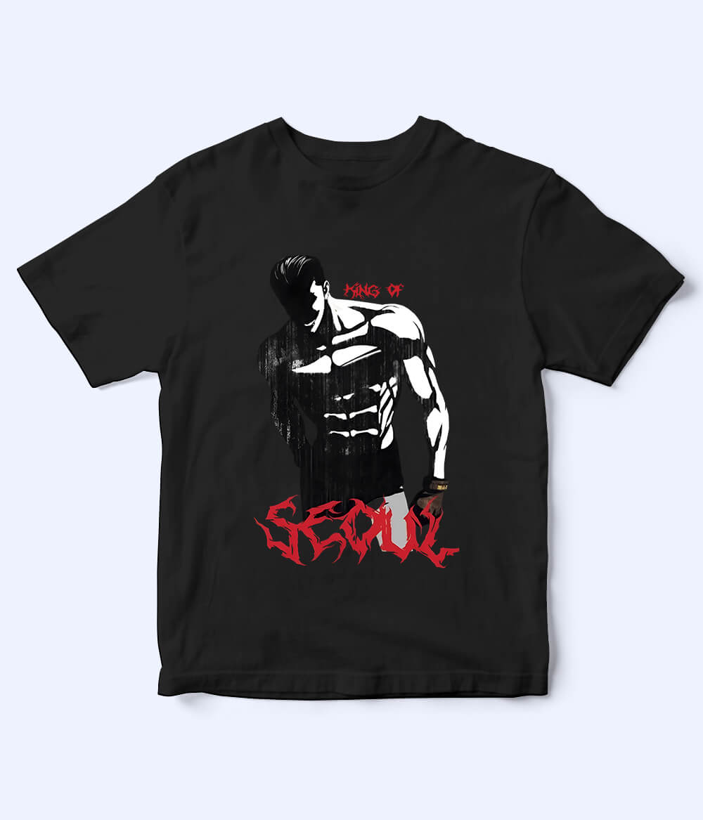 Black SEOUL Kid T-Shirt
