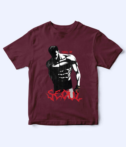 Maroon SEOUL Kid T-Shirt