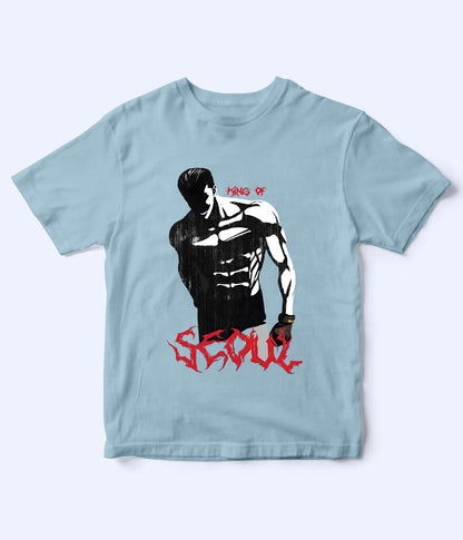 Sky Blue SEOUL Kid T-Shirt