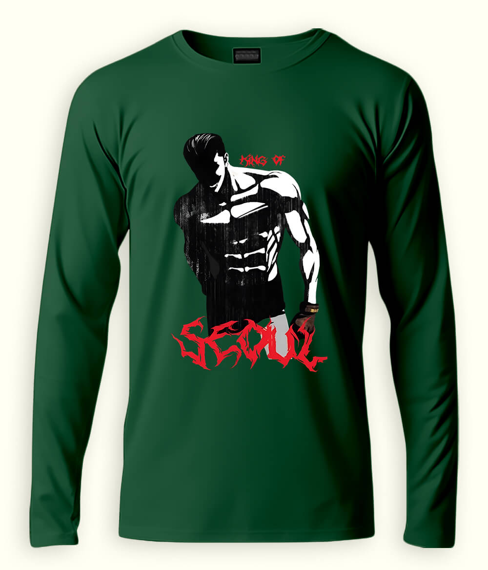 Green SEOUL Long Sleeve T-Shirt