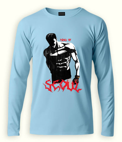 Sky Blue SEOUL Long Sleeve T-Shirt
