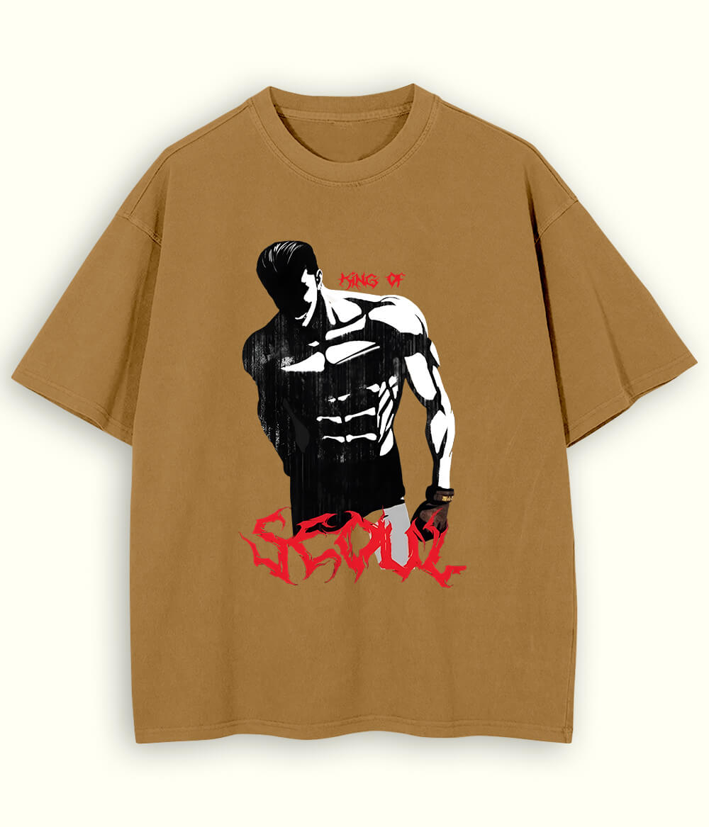 Beige SEOUL Oversized T-Shirt