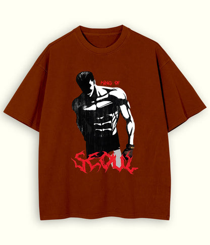 Brown SEOUL Oversized T-Shirt