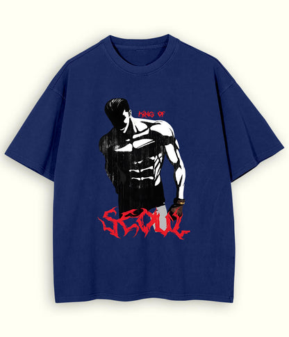Navy SEOUL Oversized T-Shirt